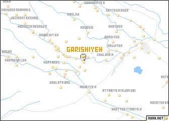 map of Garīshīyeh