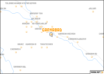 map of Garmābād