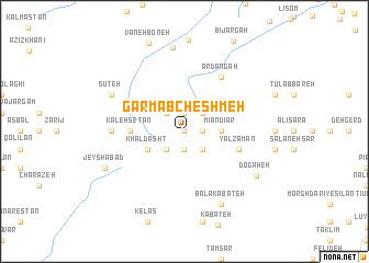 map of Garmāb Cheshmeh