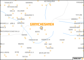 map of Garm Cheshmeh