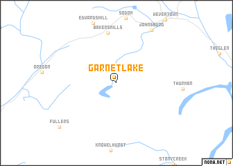 map of Garnet Lake