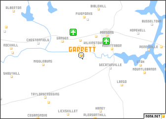 map of Garrett