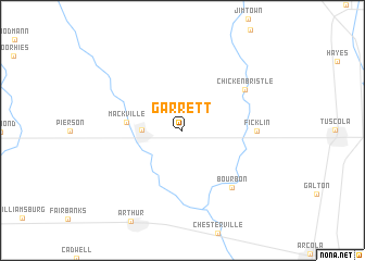 map of Garrett