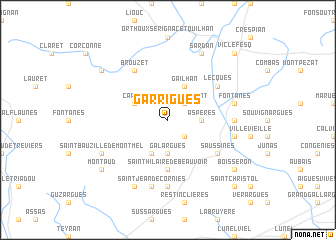 map of Garrigues