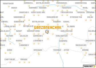 map of Garzaneh Chāk