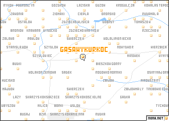 map of Gąsawy Kurkoć