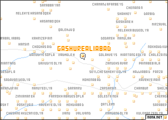 map of Gashūr-e ‘Alīābād