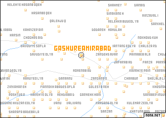 map of Gashūr-e Amīrābād