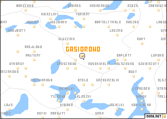 map of Gąsiorowo