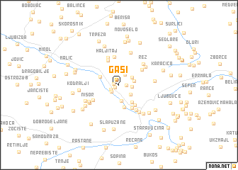 map of Gaši