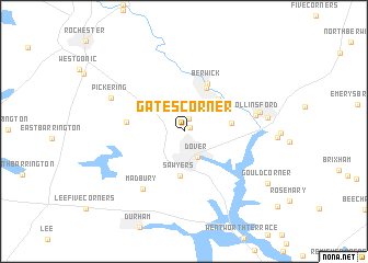 map of Gates Corner