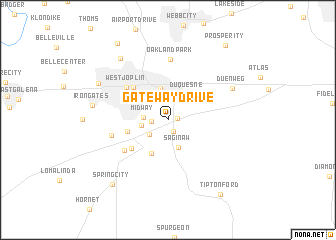 map of Gateway Drive