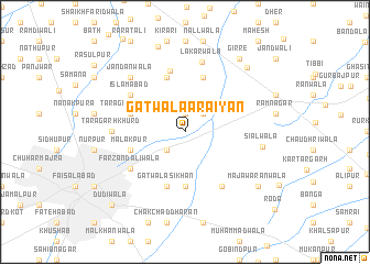 map of Gatwāla Arāiyān