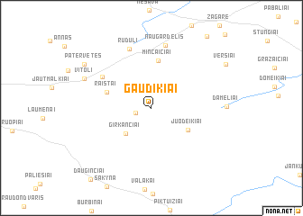 map of Gaudikiai