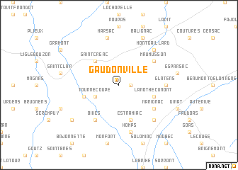 map of Gaudonville