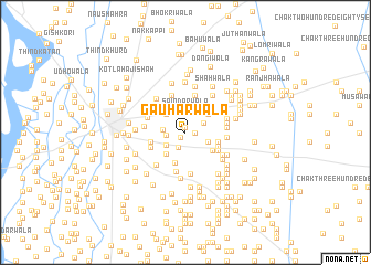 map of Gauharwāla