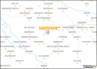 map of Găureana