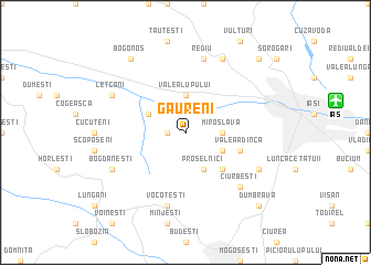 map of Găureni