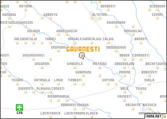 map of Găvăneşti