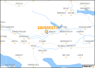 map of Găvăneşti