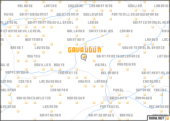 map of Gavaudun