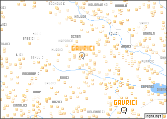 map of Gavrići