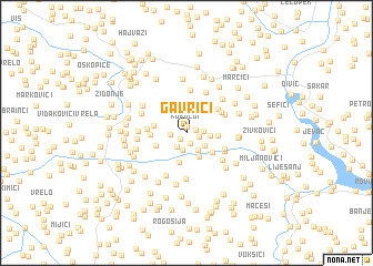 map of Gavrići