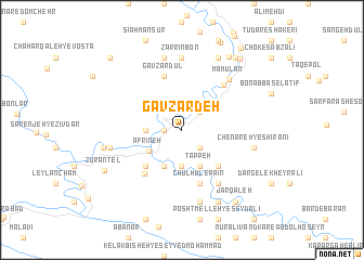 map of Gāv Zardeh