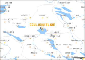 map of Gawliki Wielkie