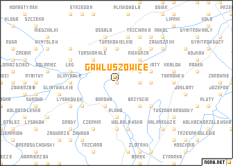 map of Gawłuszowice