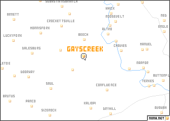 map of Gays Creek