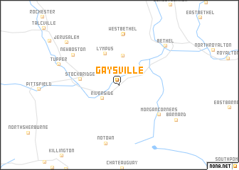 map of Gaysville