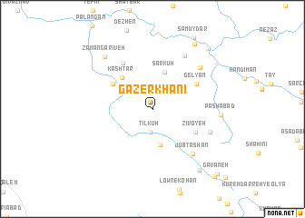 map of Gāzer Khānī