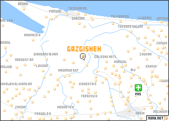 map of Gāzgīsheh