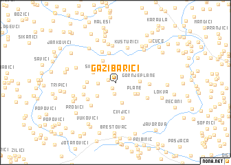 map of Gazibarići