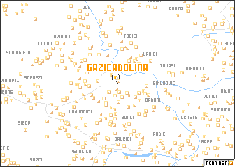 map of Gazića Dolina