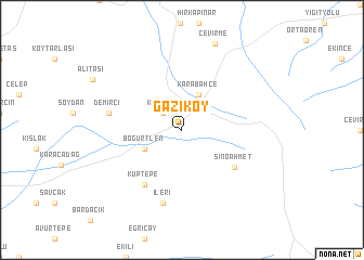 map of Gaziköy