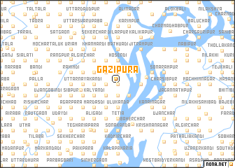 map of Gāzipura
