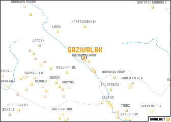 map of Gāzīvalak