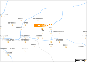 map of Gāzor Khān