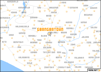 map of Gbangba Town