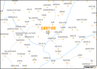 map of Gbatine