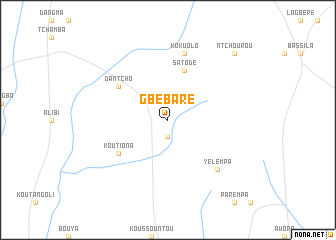 map of Gbébaré