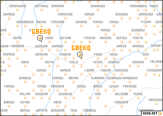 map of Gbeko