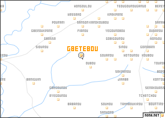 map of Gbétébou