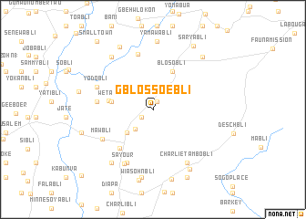 map of Gblossoebli