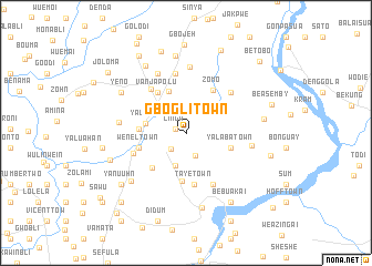 map of Gbogli Town
