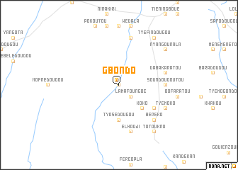 map of Gbondo