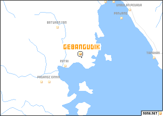 map of Gebang-udik