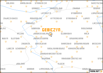 map of Gębiczyn